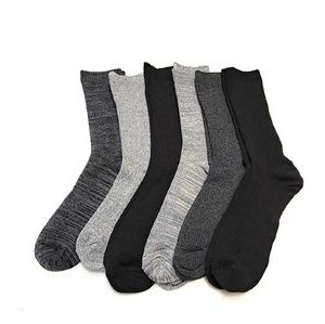 NEW cuddl duds leg layering crew socks 6 pack SOFT